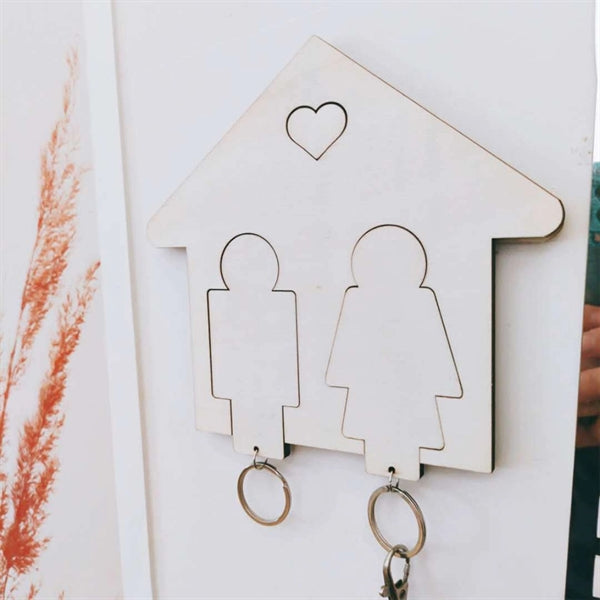 Wall Hanging House Keychain Couple