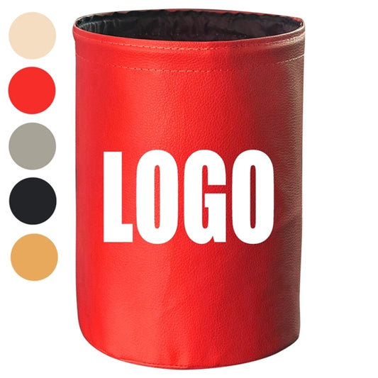 Collapsible Waterproof Portable PU Leather Car Trash Can