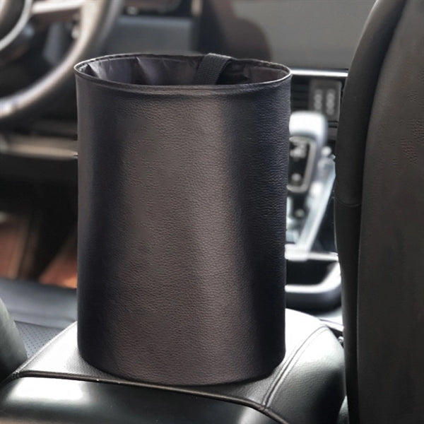 Collapsible Waterproof Portable PU Leather Car Trash Can