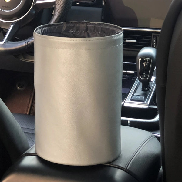 Collapsible Waterproof Portable PU Leather Car Trash Can