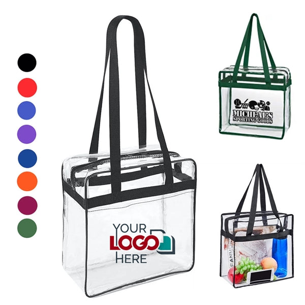 12 x 12 x 6 Tote Zippered PVC Bag Stadium Approved