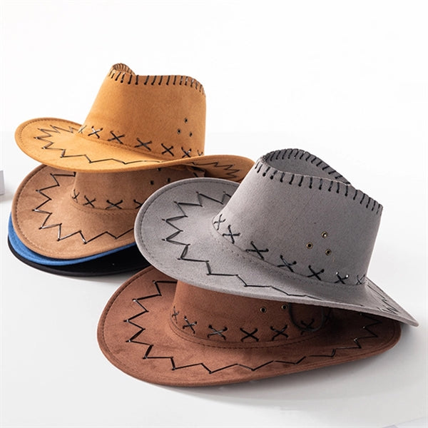 Faux Leather Cowboy Hat
