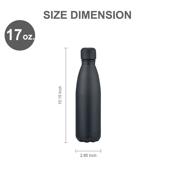 17 oz. Travel Stainless Insulated BPA-free Bottle w/ Lid