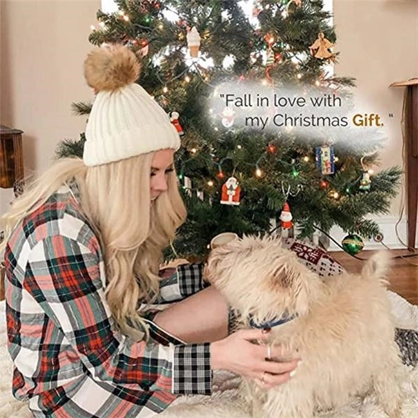 Winter Thick Fleece Lining Knitted Beanie Hat
