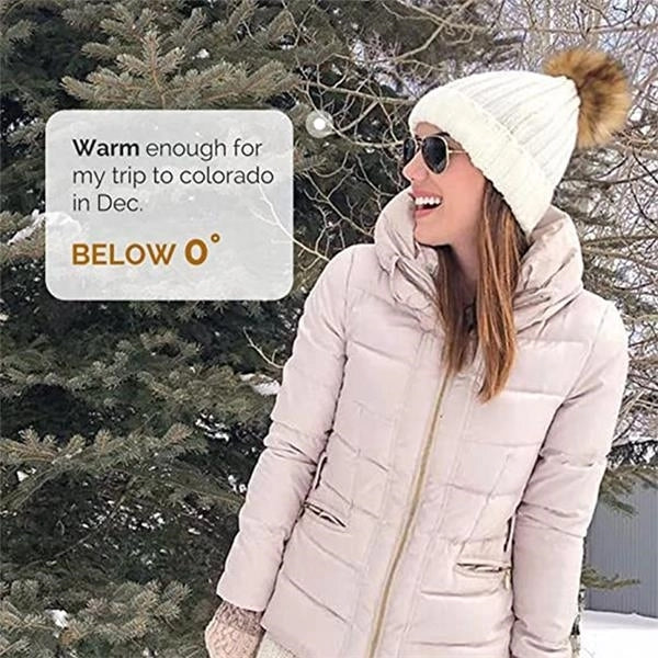 Winter Thick Fleece Lining Knitted Beanie Hat