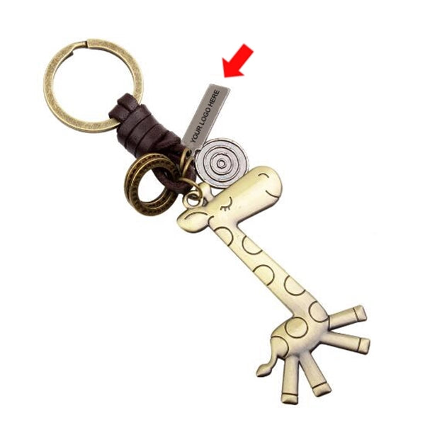 Bronze Giraffe Keychain