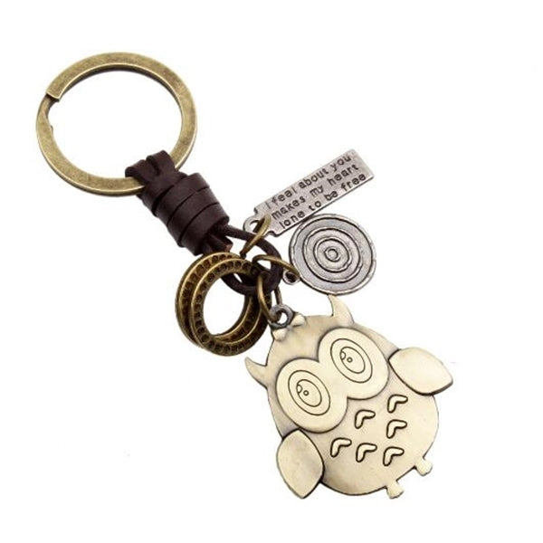 Bronze Owl Keychain