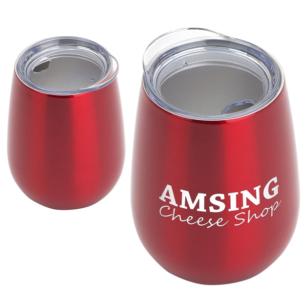 12 oz Tumbler Stainless Steel Wine Cup with Slider Lid