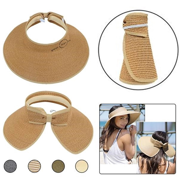 Wide Brim Roll-up Straw Sun Hat