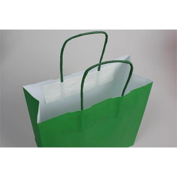 Green Kraft Paper Tinted Euro Tote Shopping Bag