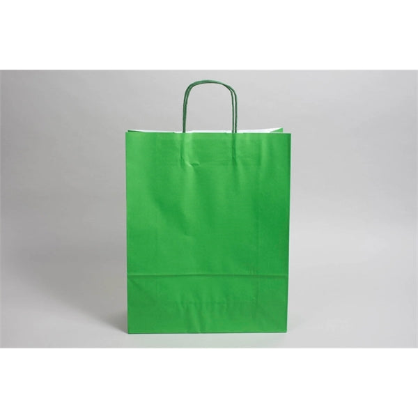 Green Kraft Paper Tinted Euro Tote Shopping Bag