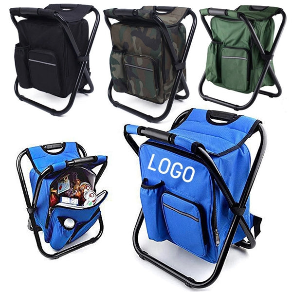 Backpack Foldable Chair With Cooler Bag