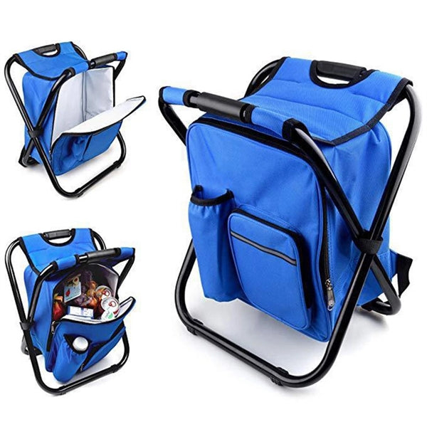 Backpack Foldable Chair With Cooler Bag