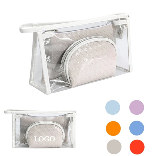 3-in-1 Transparent PVC Travel Toiletry Set