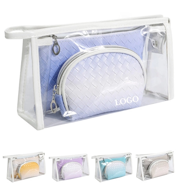 3-in-1 Transparent PVC Travel Toiletry Set