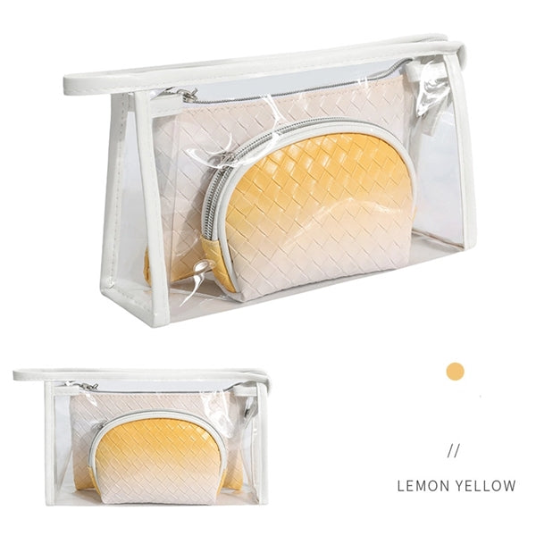 3-in-1 Transparent PVC Travel Toiletry Set