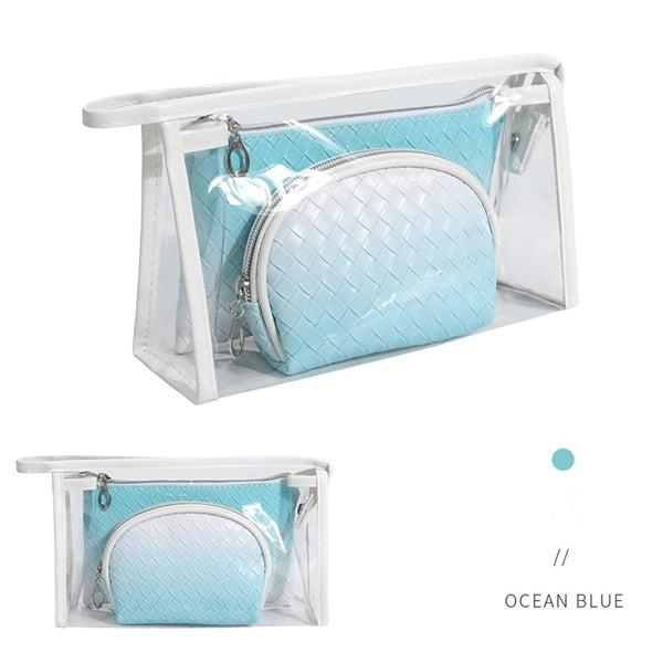 3-in-1 Transparent PVC Travel Toiletry Set