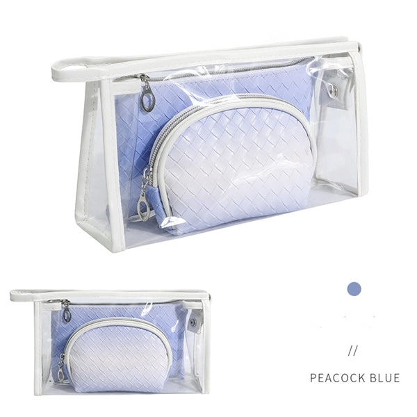 3-in-1 Transparent PVC Travel Toiletry Set
