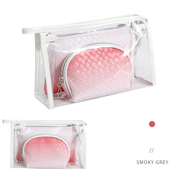 3-in-1 Transparent PVC Travel Toiletry Set