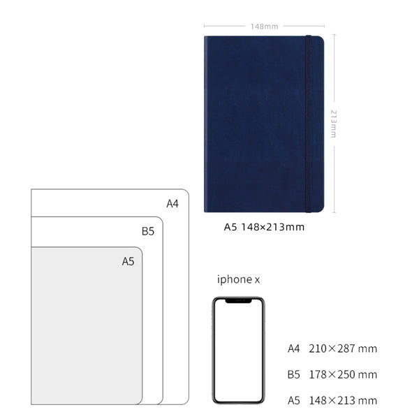 Hardcover Notebook Journal with Elastic Closure