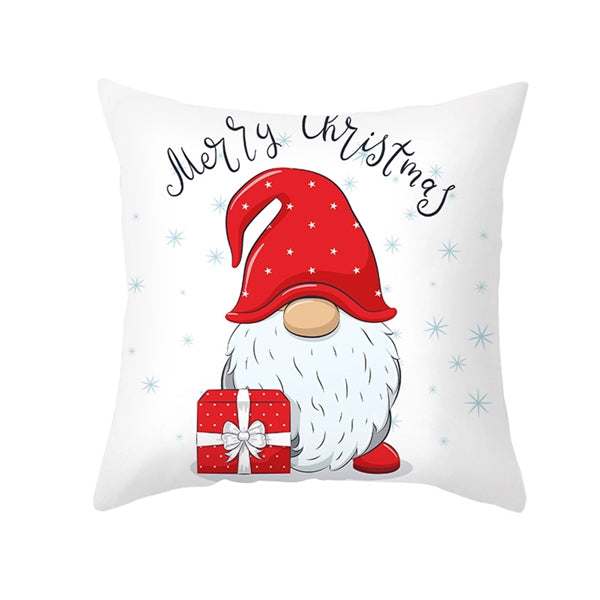 Cute Gnomes Santa Decorative Pillow Cover