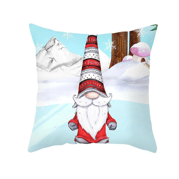Cute Gnomes Santa Decorative Pillow Cover