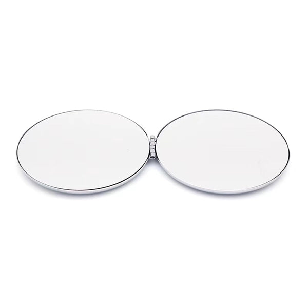 Stainless Steel Double-Sided Mini Compact Makeup Mirror