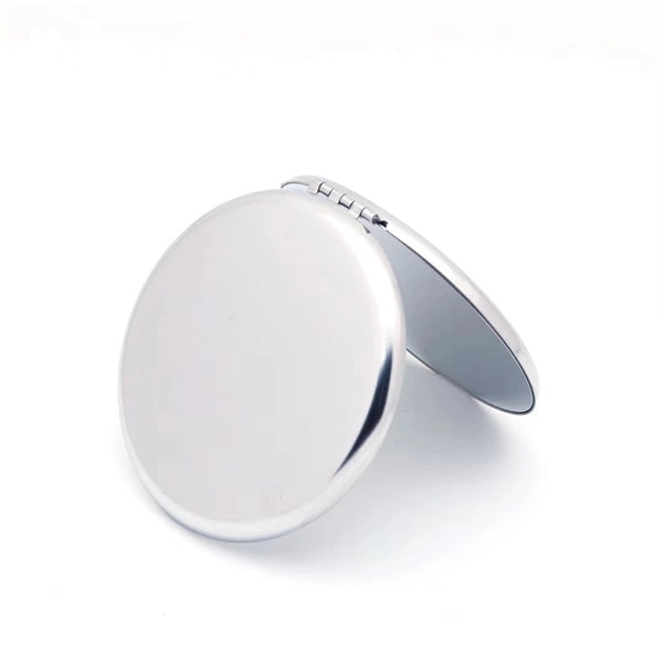 Stainless Steel Double-Sided Mini Compact Makeup Mirror