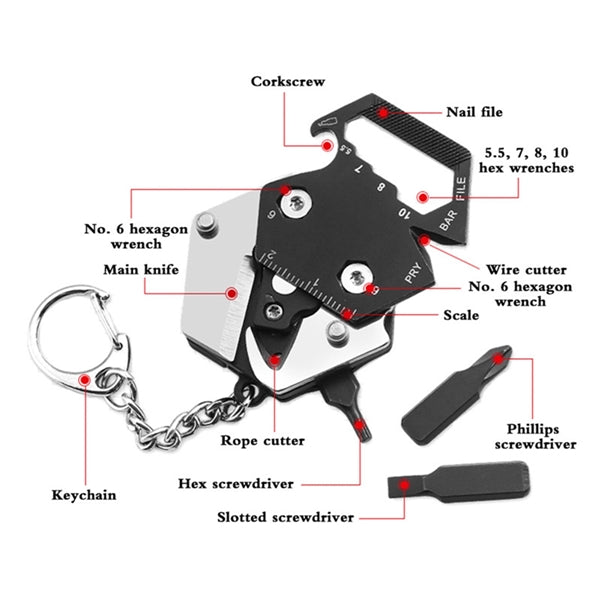 Multifunctional Portable EDC Hexagon Folding Knife