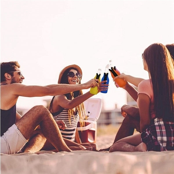 Zippered Beer Bottle Cooler Beverage Sleeve