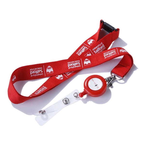 Lanyard With Retractable Reel and Safety Breakaway