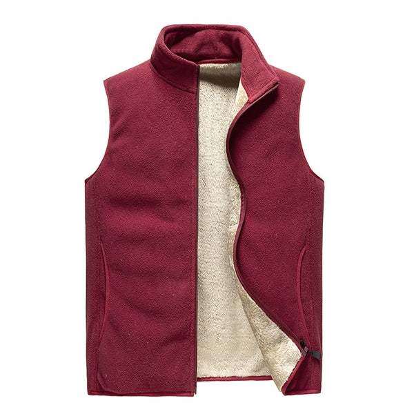 Winter Stand Collar Fleece Lined Vests