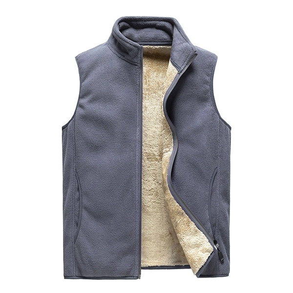 Winter Stand Collar Fleece Lined Vests