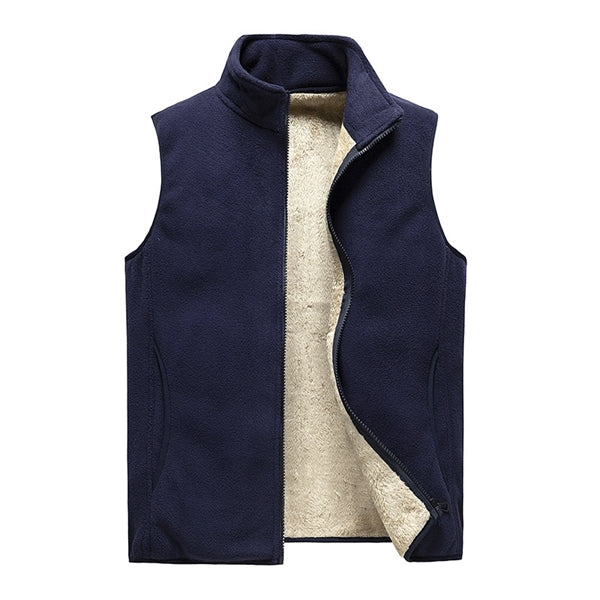 Winter Stand Collar Fleece Lined Vests