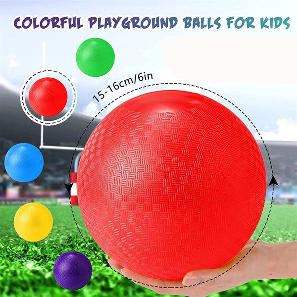 6 inches Rubber Bouncy Dodgeball Kickball Playground Ball