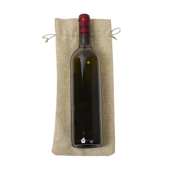 Burlap Wine Gift Bags With Drawstrings