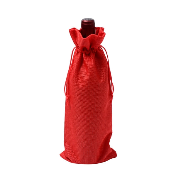 Burlap Wine Gift Bags With Drawstrings