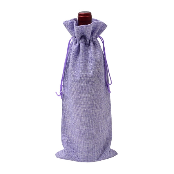 Burlap Wine Gift Bags With Drawstrings