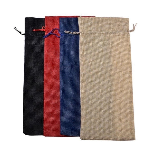Burlap Wine Gift Bags With Drawstrings