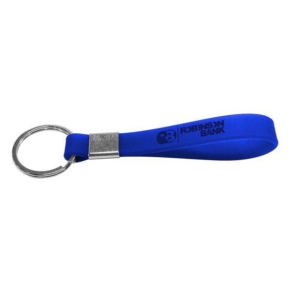 Printed Colorful Silicone Strap Keychain