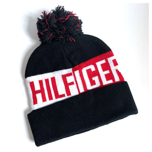 Knit Pom Beanie with Cuff