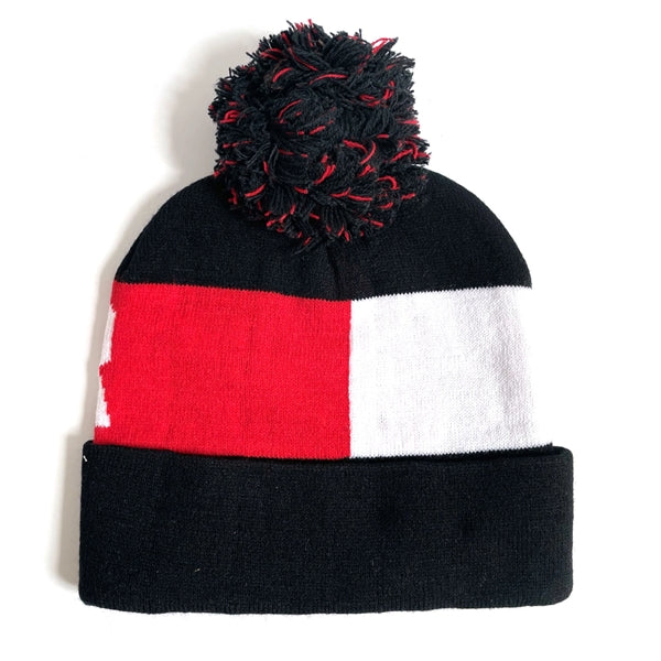 Knit Pom Beanie with Cuff