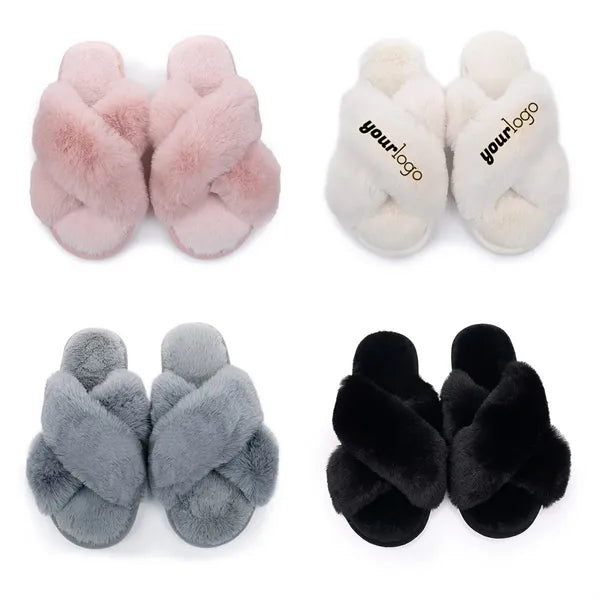 Cross Band Winter Slipper
