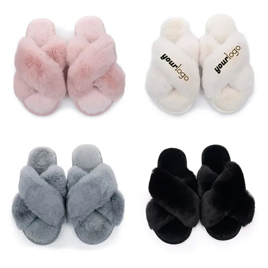 Cross Band Winter Slipper