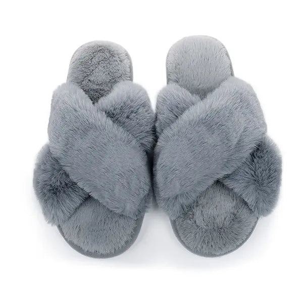 Cross Band Winter Slipper