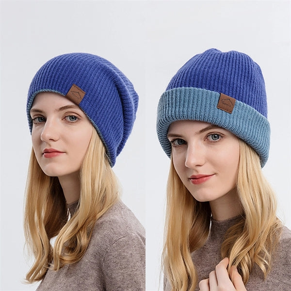Unisex Reversible Beanie Hat