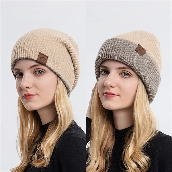 Unisex Reversible Beanie Hat