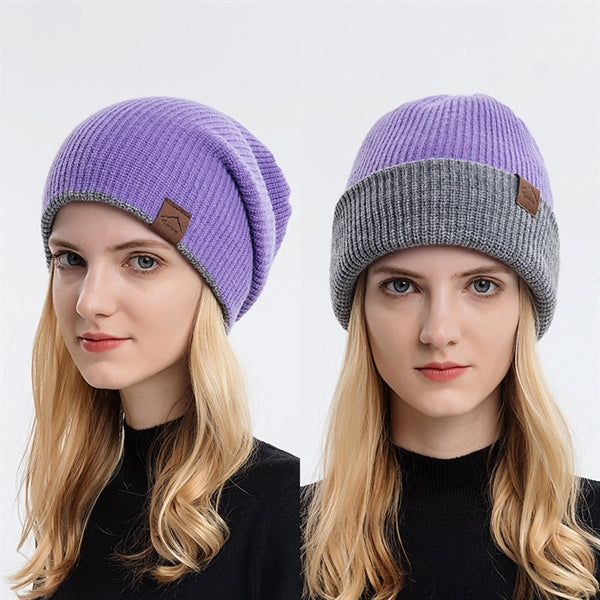Unisex Reversible Beanie Hat