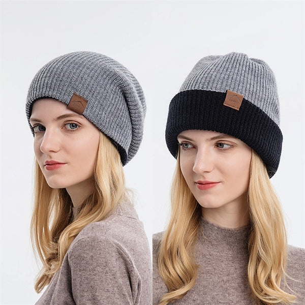 Unisex Reversible Beanie Hat