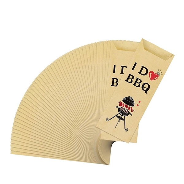 Sleeve Kraft Paper Cutlery Tableware Utensil Bags